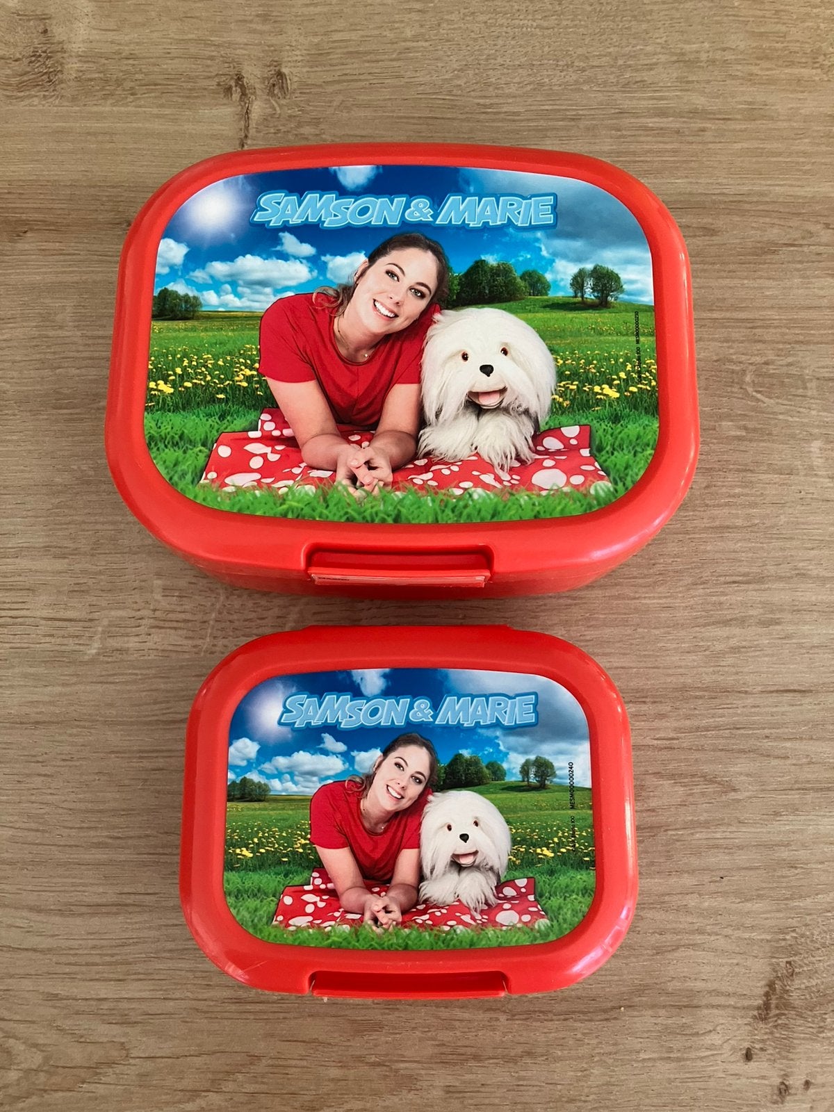 Samson en marie boterhamdoos en koekjesdoos, Ophalen of Verzenden, Zo goed als nieuw