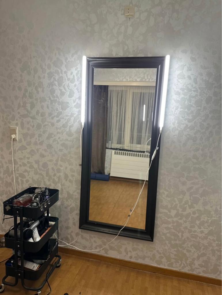 Kapper spiegel + karretje/Barber setup, Enlèvement