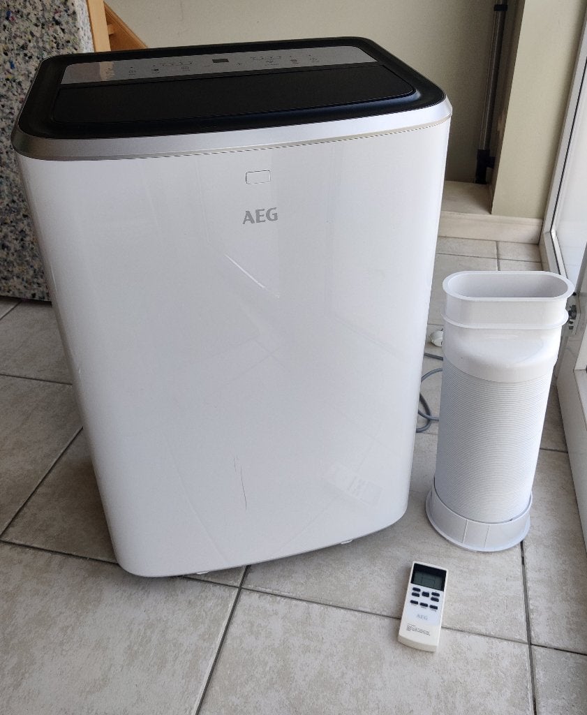 Mobiele airco AEG, Comme neuf, Enlèvement, Télécommande, Climatiseur mobile
