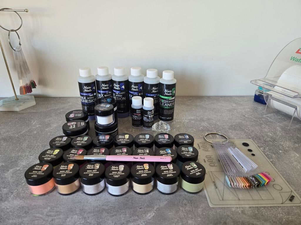 Groot Naio Nails acrylpakket – veel kleuren, liquids, access, Ophalen