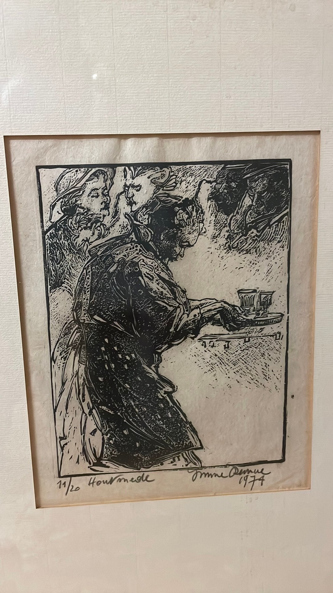 Kunstwerk 1974 van Irmine Remue, Antiek en Kunst, Ophalen