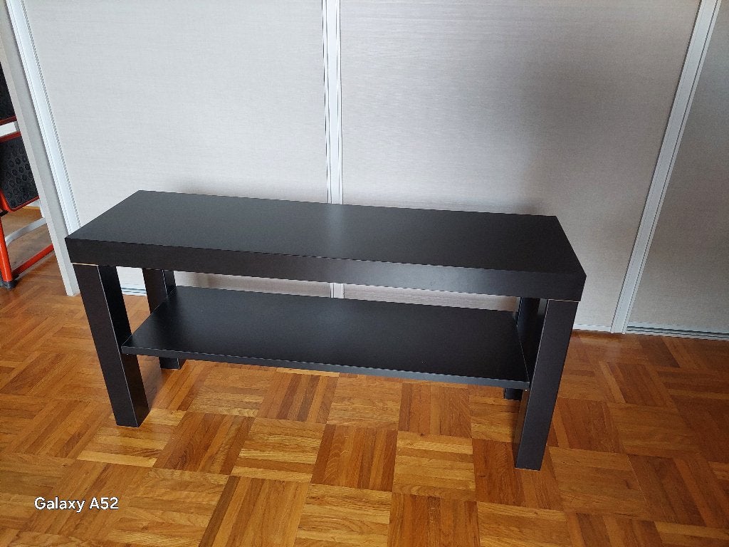 Meuble TV Ikea Lack de couleur noir, Maison & Meubles, 25 à 50 cm, Moins de 100 cm, Comme neuf, Enlèvement