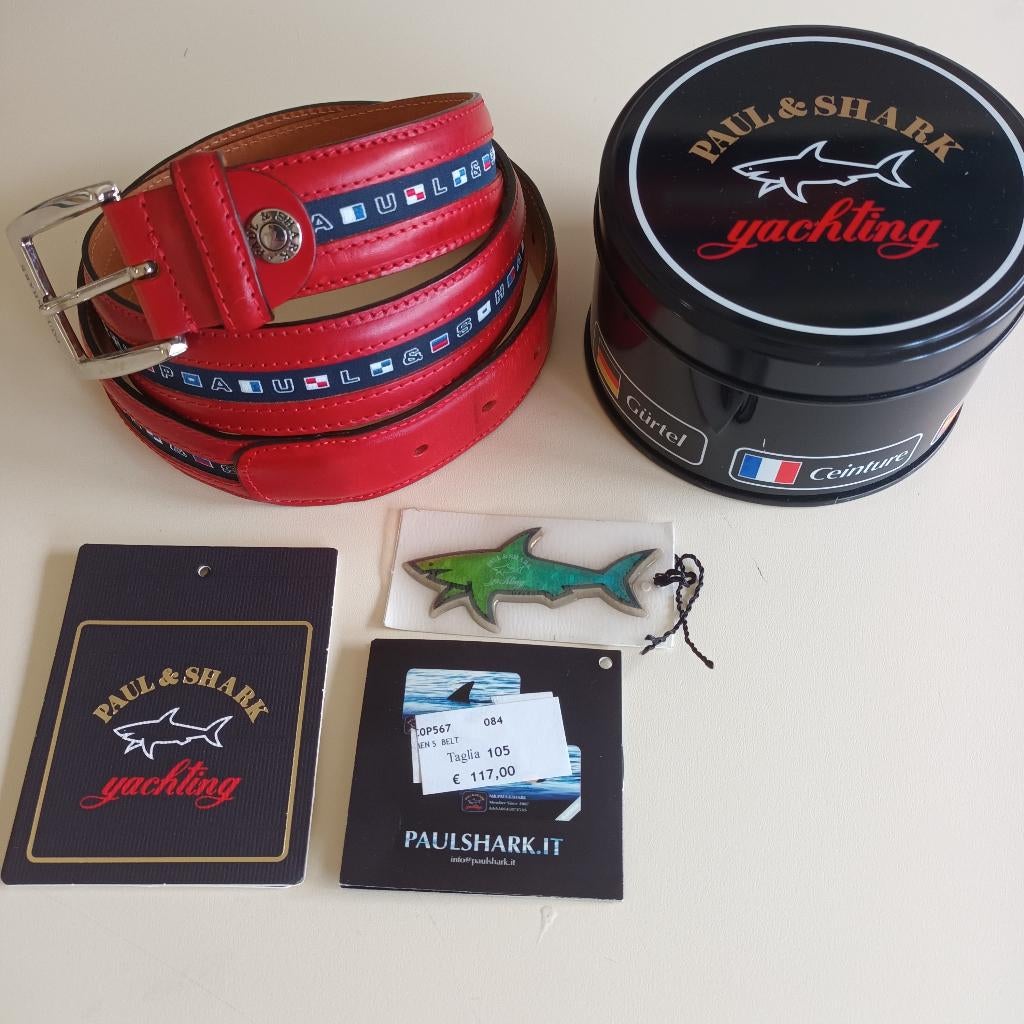 Paul en Shark Bent NIEUW, Kleding | Heren, Riemen en Ceintuurs, 95 tot 105 cm, Verzenden, Echt leder, Riem of Ceintuur