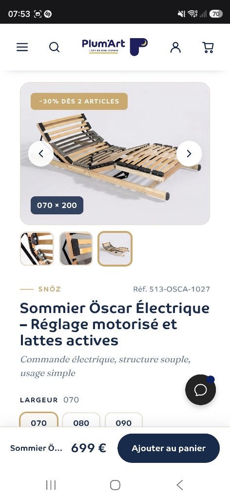 Sommier electrique 180cm pour grand lit 199€, Comme neuf, Enlèvement, Sommier, 180 cm
