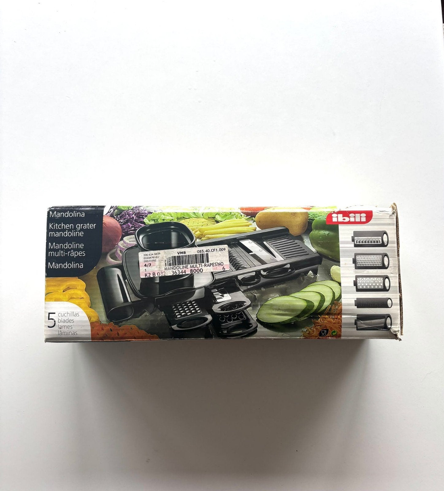 Mandoline avec plusieurs couteaux, Enlèvement