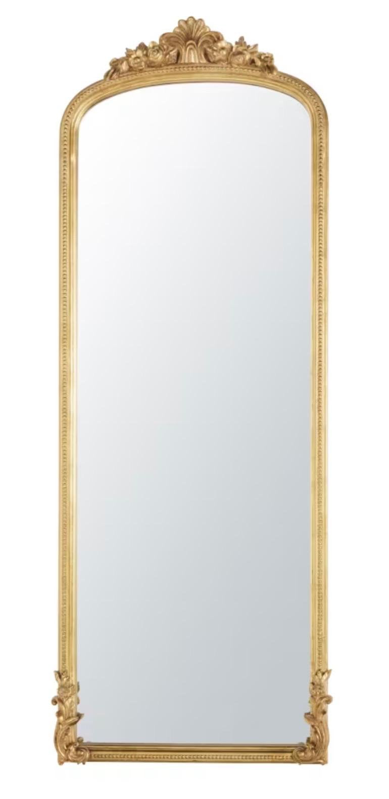 Grand miroir Omera Maisons du Monde doré, Antiquités & Art, Enlèvement, Autres formes, 50 à 100 cm, 150 à 200 cm