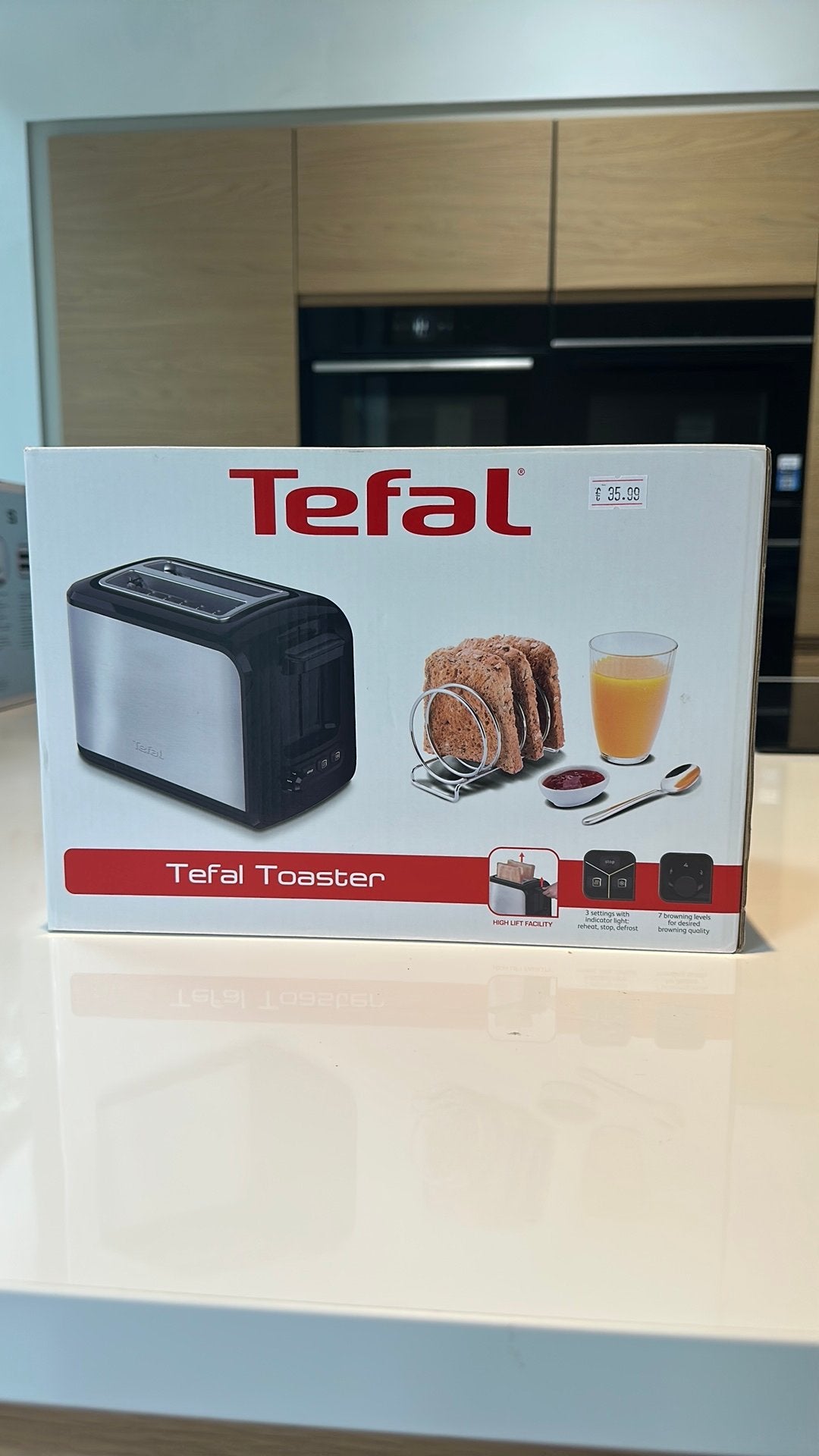 Tefal Express grille-pain 2 ans de garantie, Electroménager, Enlèvement, Neuf, Ramasse-miettes amovible