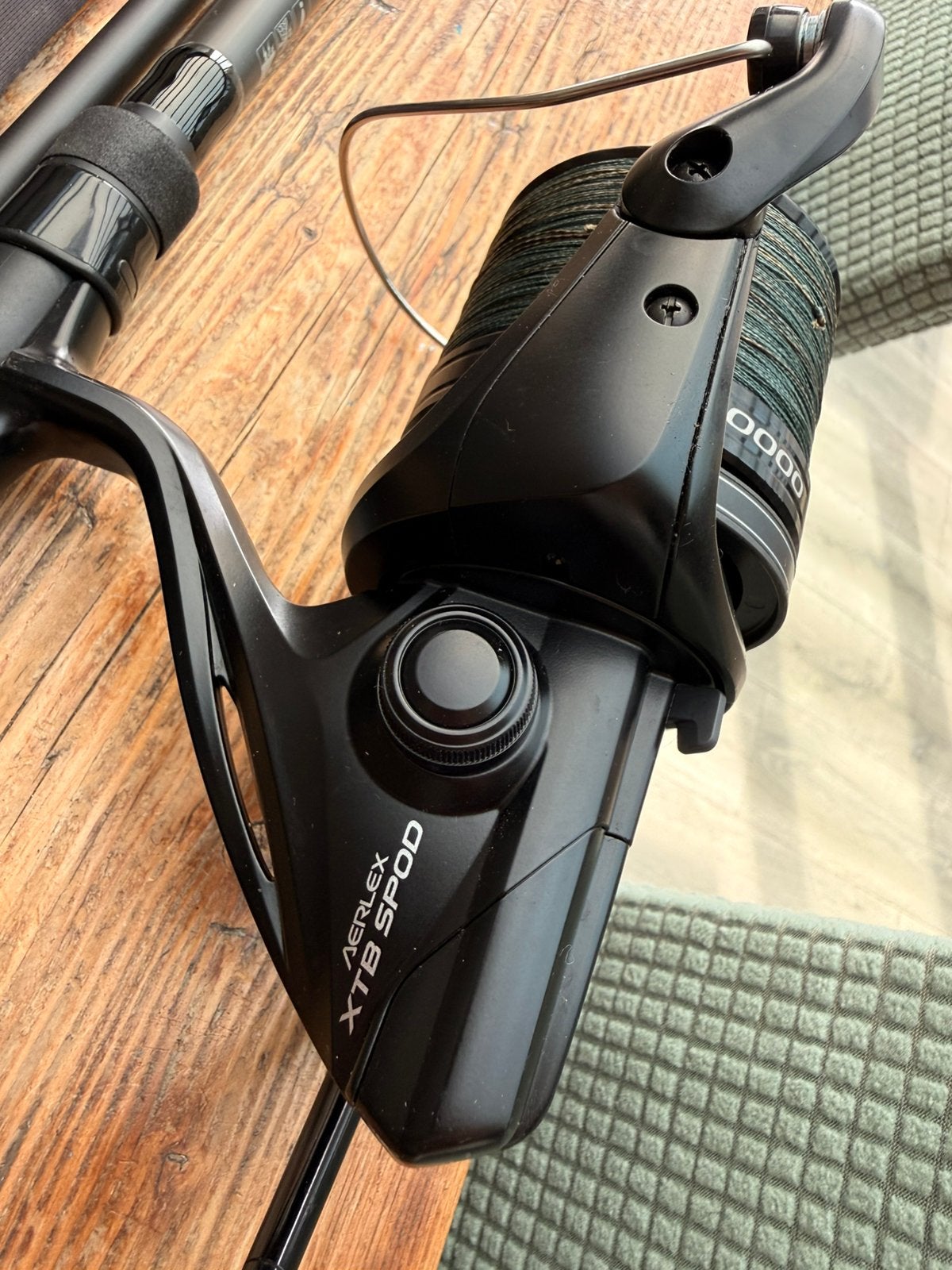 Daiwa spod rod + Shimano Aerlex XTB spod 10000, Watersport en Boten, Ophalen, Gebruikt