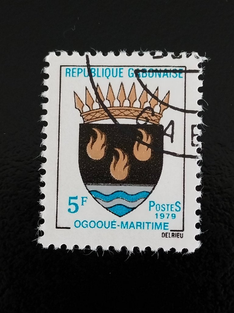 Gabon 1979 - wapenschild, Verzenden, Overige landen, Gestempeld