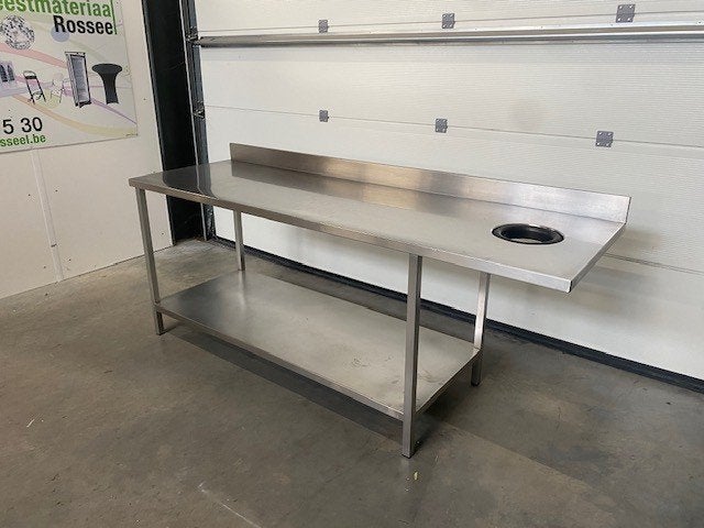 (82) Mooie inox afwastafel met opening voor vuilisbak., Ophalen, Gebruikt