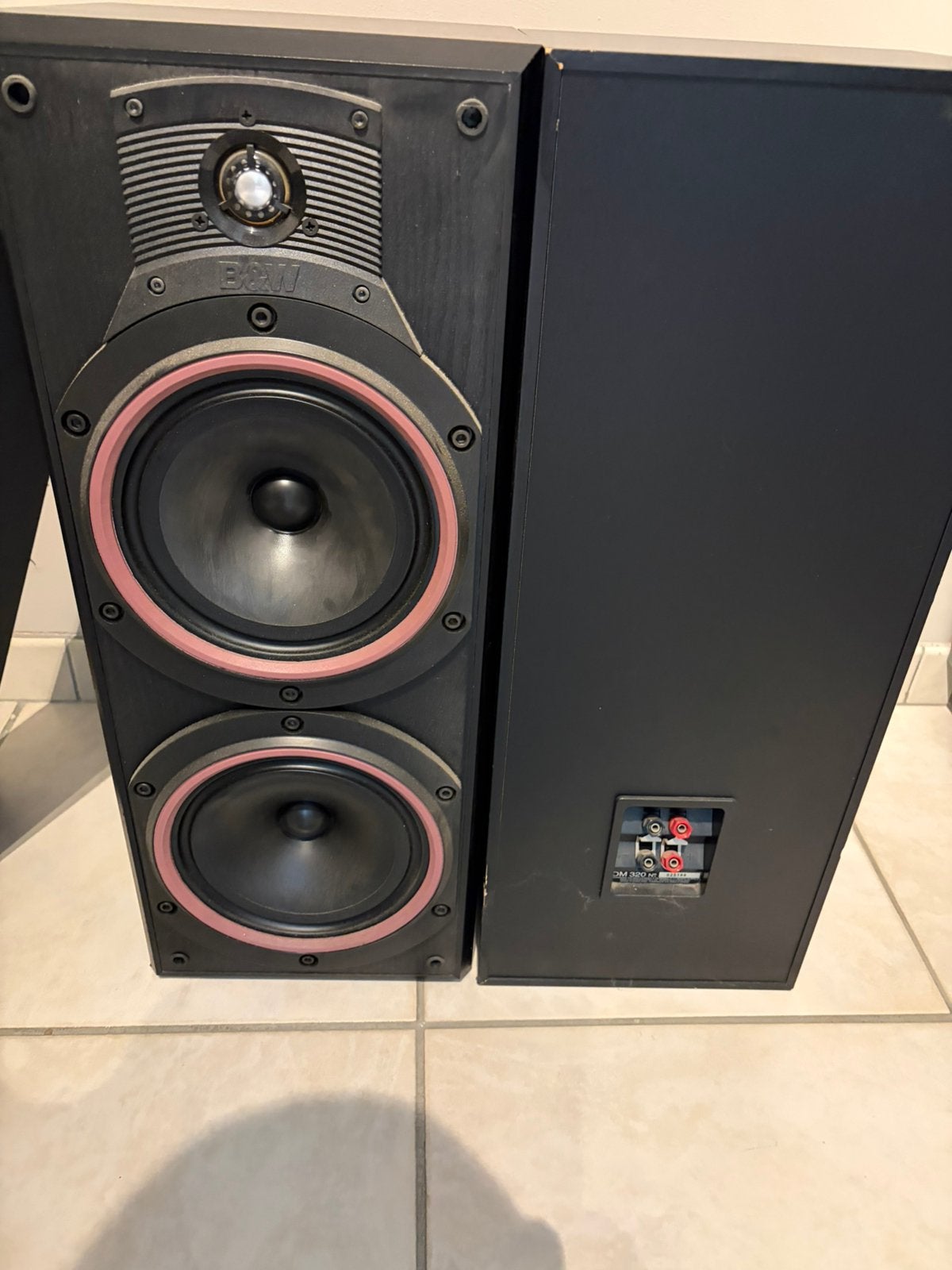 Bowers & Wilkins (B&W) DM 320 luidsprekers – compleet paar, 60 à 120 watts, Enlèvement, Utilisé, Bowers & Wilkins (B&W)