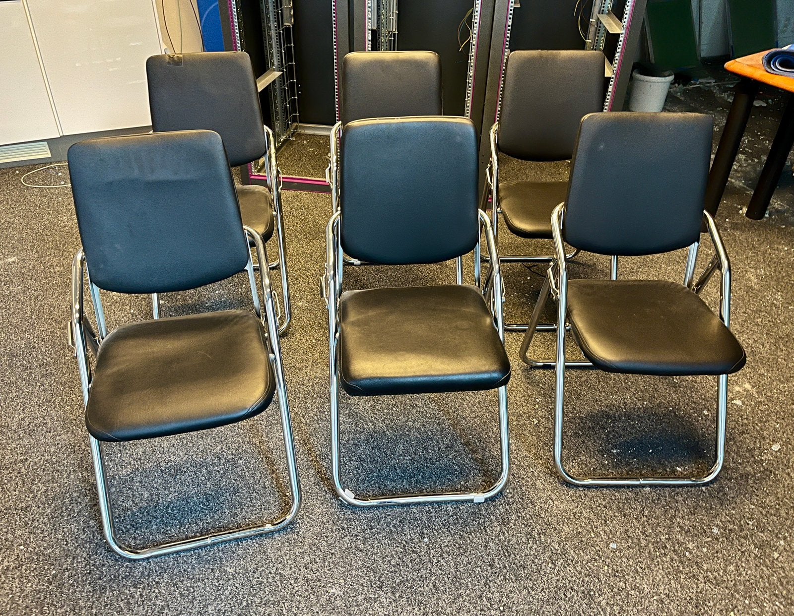 6 plooibare vintage stoelen, Ophalen, Zo goed als nieuw