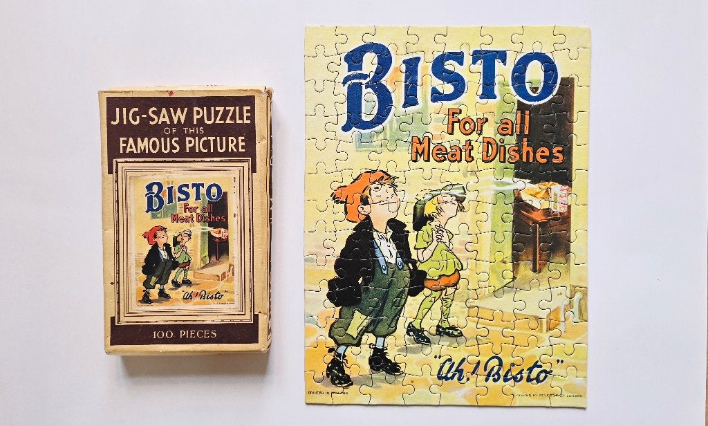 BISTO — Reclamepuzzel — Puzzel voor reclame - nr. 3, Ophalen of Verzenden, Gebruikt, Reclamebord