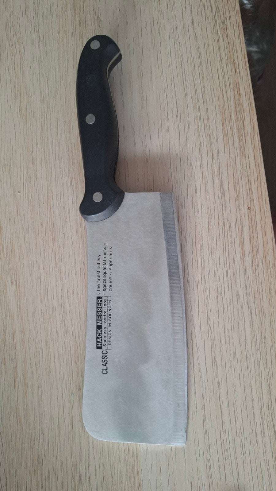 Klassiek Solingen Hakmes / Chinees Koksmes – Rostfrei Inox (, Huis en Inrichting, Ophalen