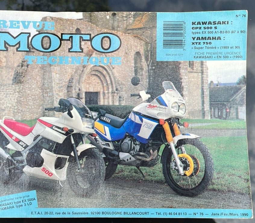 Revue Moto Technique 76 - Yamaha XTZ 750 Kawasaki GPZ 500 S, Ophalen of Verzenden, Zo goed als nieuw