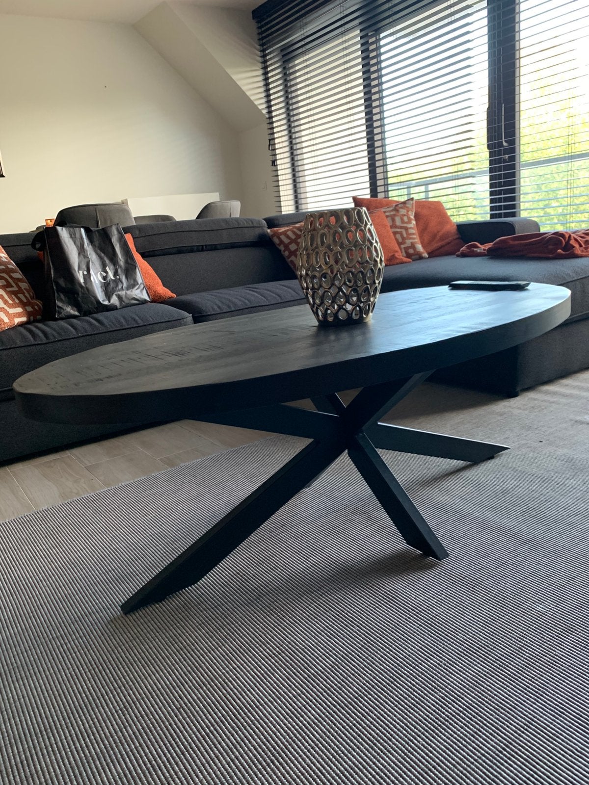 Zwart salontafel, Ophalen, 100 tot 150 cm, Nieuw, 50 tot 100 cm