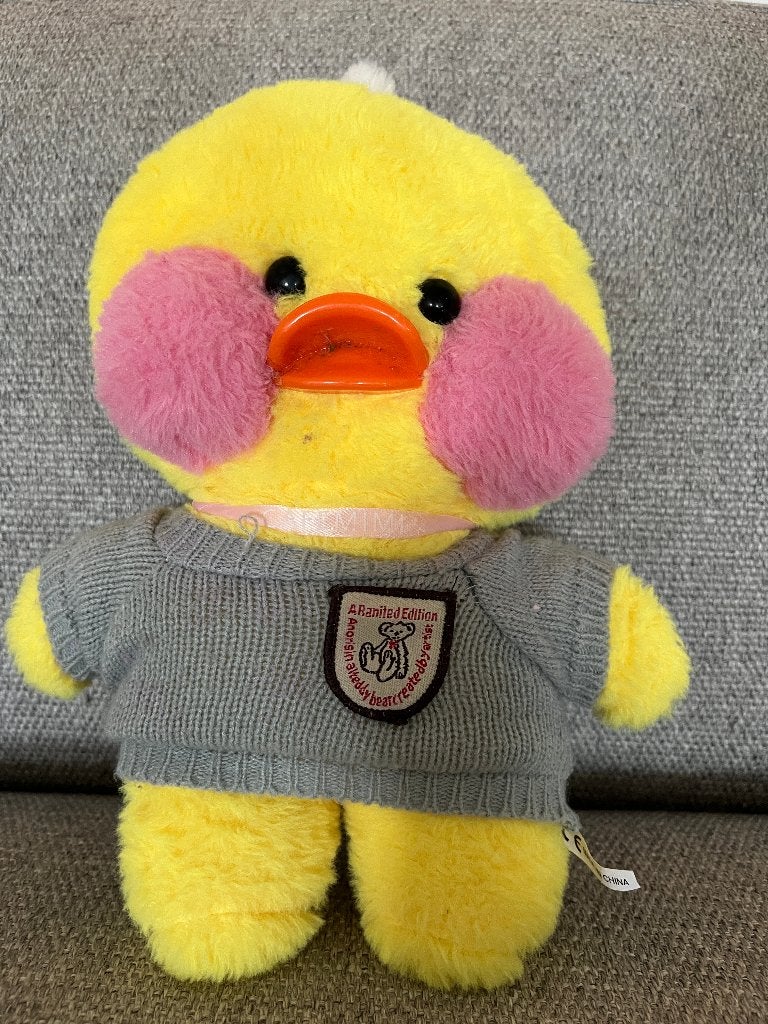 Knuffel Paper Duck met truitje, Ophalen of Verzenden, Zo goed als nieuw, Middelgroot (20 tot 80 cm)