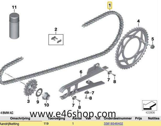 BMW S1000R S1000RR KETING ORG NIEUW BMW  33818546402, Neuf, -, -, -