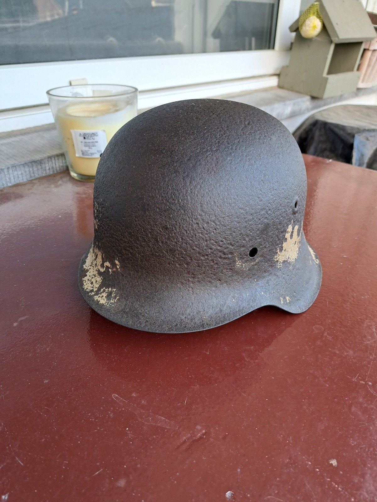 Casque allemand m42 avec reste camouflage blanc, Collections, Objets militaires | Seconde Guerre mondiale, Enlèvement ou Envoi