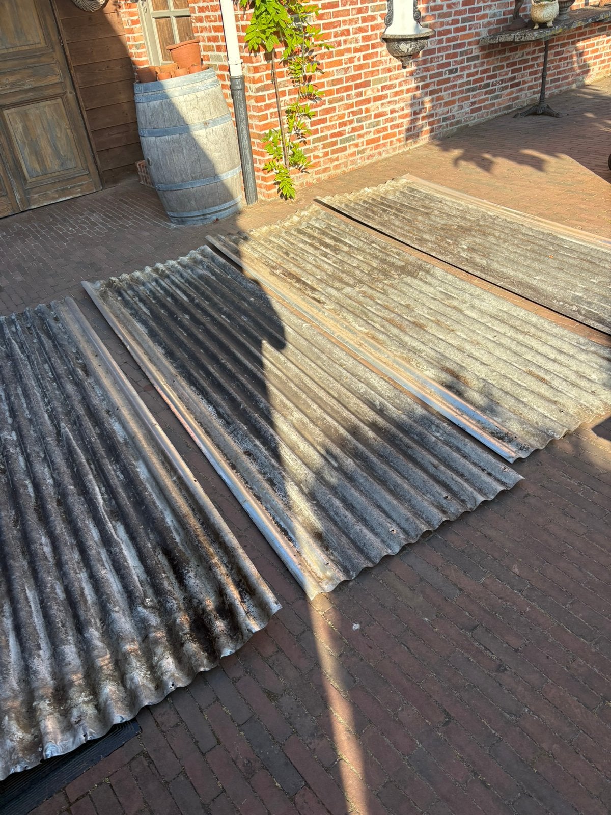 Gegalvaniseerde golfplaten, Doe-het-zelf en Bouw, Dakpannen en Dakbedekking, Ophalen, Gebruikt, Metaal