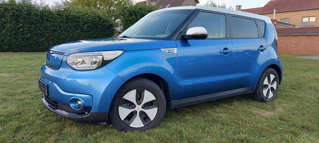 Kia Soul Elektrisch, Auto's, Automaat, Stof, Blauw, Elektrisch