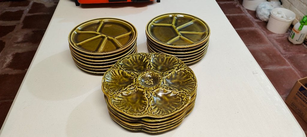Assiettes à huîtres, Maison & Meubles, Cuisine | Vaisselle, Neuf, Assiettes(s), Vintage, Céramique