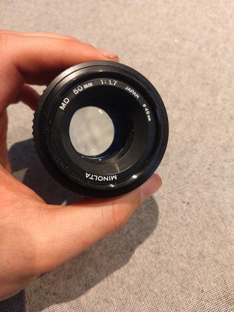 Minolta MD 50mm 1:1.7, Audio, Tv en Foto, Ophalen, Gebruikt