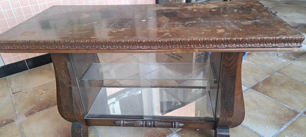 Vintage barkastje met glas – opknapper met karakter, Ophalen
