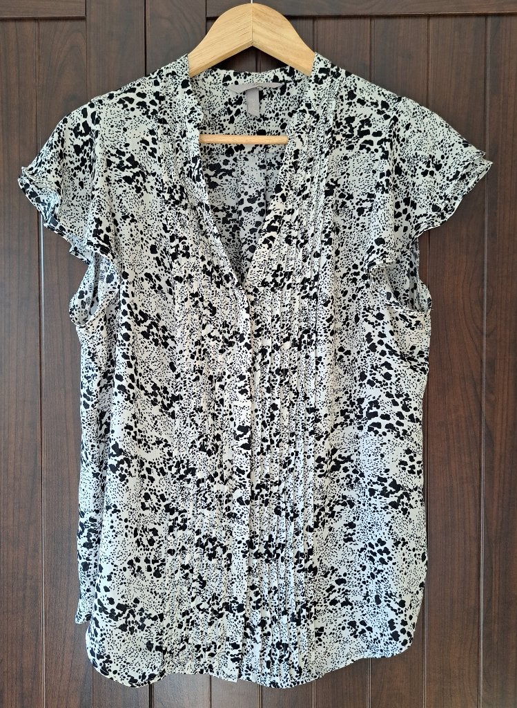Mooie zomerblouse van H&M in maat 44, Taille 42/44 (L), H&M, Comme neuf, Blanc