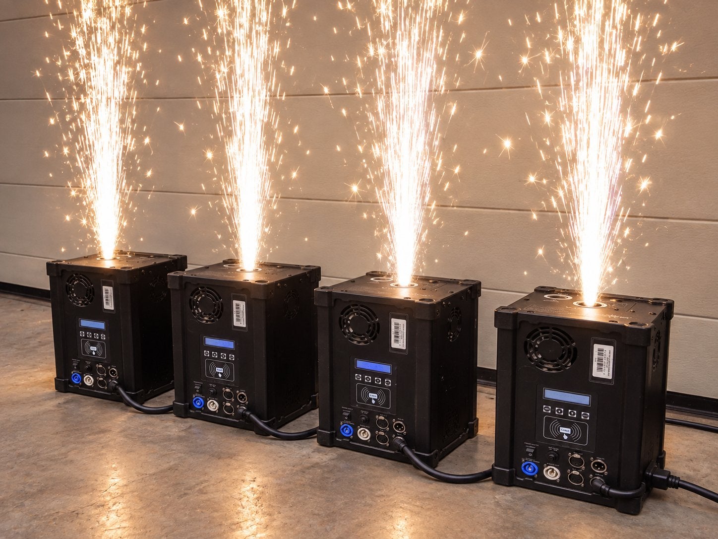 DJ Power V-1 Spark Machine vuurwerk Pyro voor Indoor use DMX, Ophalen of Verzenden, Zo goed als nieuw, Licht, Stroboscoopeffect