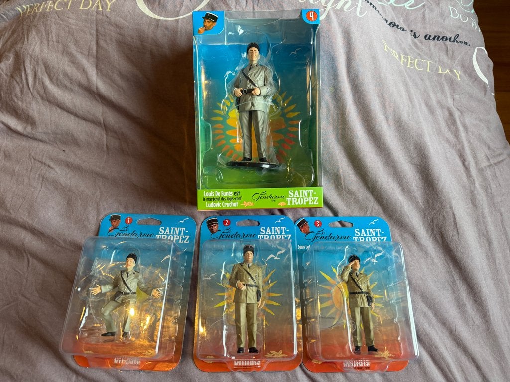 4 figurines « le gendarme de Saint-Tropez-Louis de Funès », Enlèvement ou Envoi, Neuf, Personnage ou Figurines