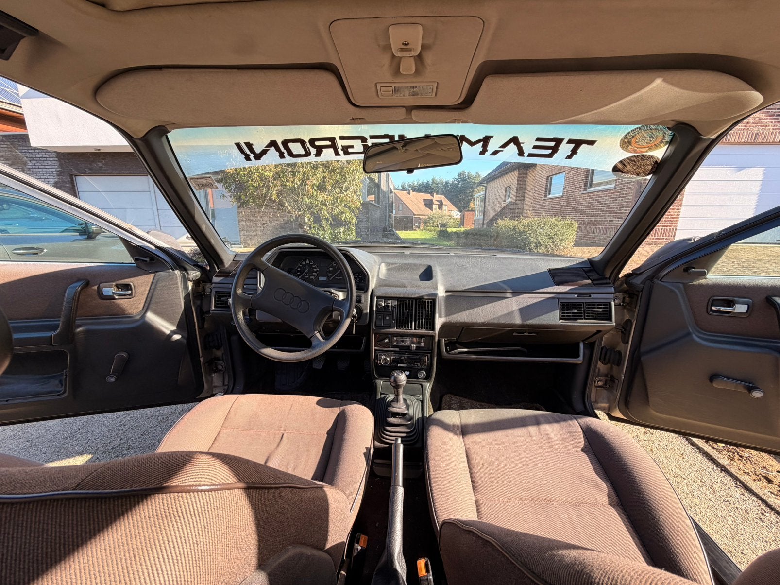 Audi 100 C3 AVANT, Auto's, Stof, Zwart, Bruin, 5 deurs