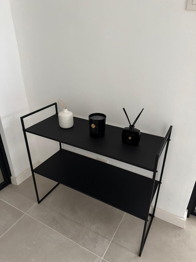 Decoratieve Haltafel/sidetable zwart metallic, Maison & Meubles, Tables | Dessertes, Enlèvement, Neuf