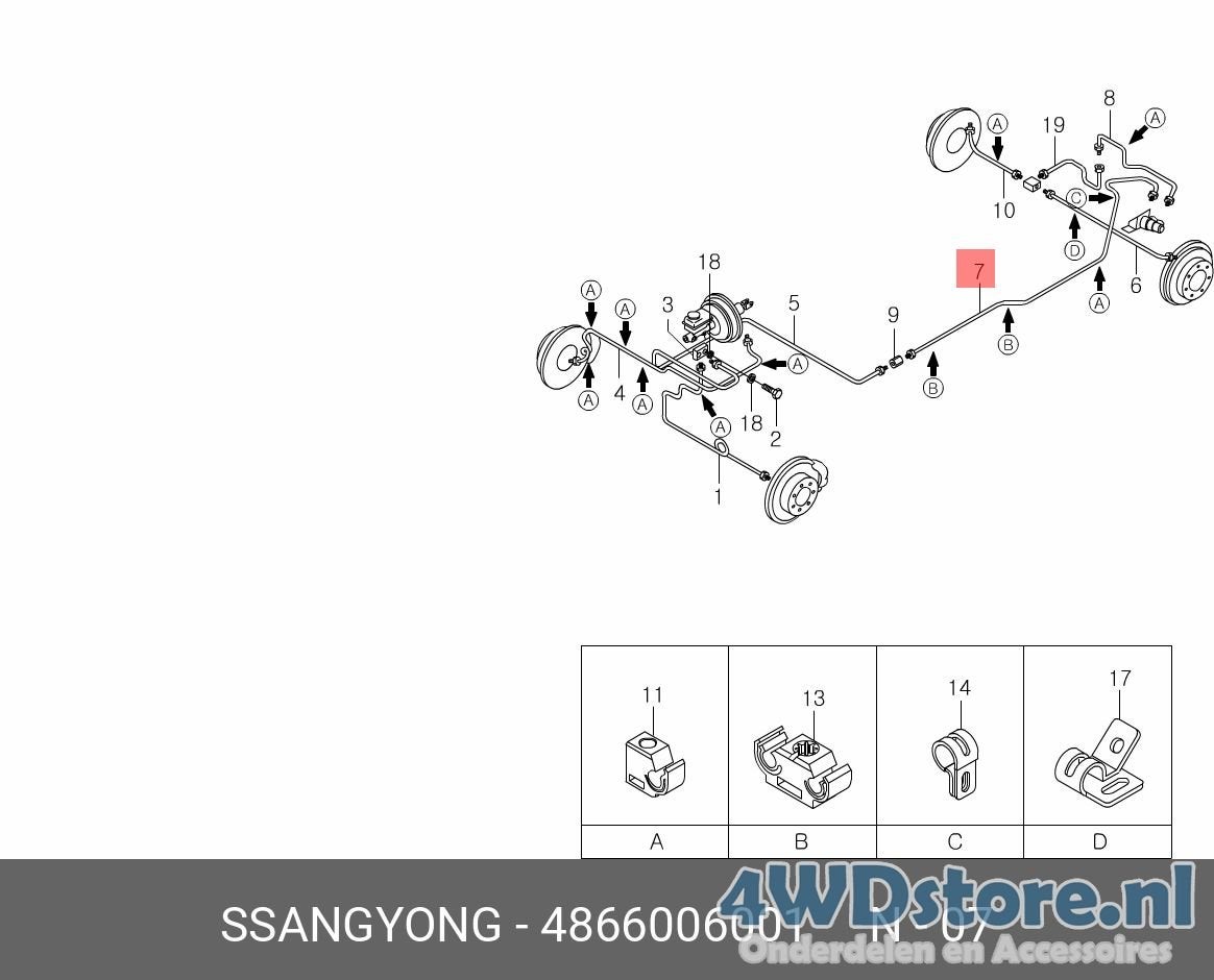 Remleiding Ssangyong New Korando - 4866006001, -, Utilisé, -, -