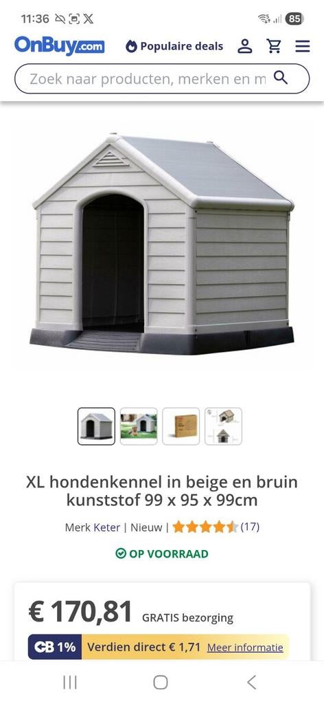 Nieuw in doos Curver Petlife House, Dieren en Toebehoren, Ophalen
