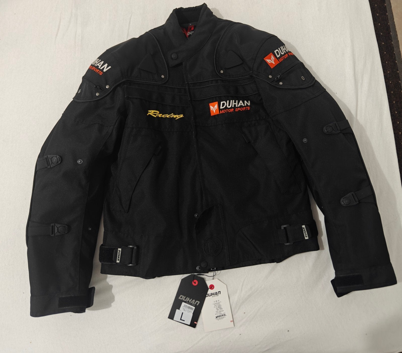 New DUHAN D-020 Motorcycle Jacket Size L with Protectors, Ophalen of Verzenden