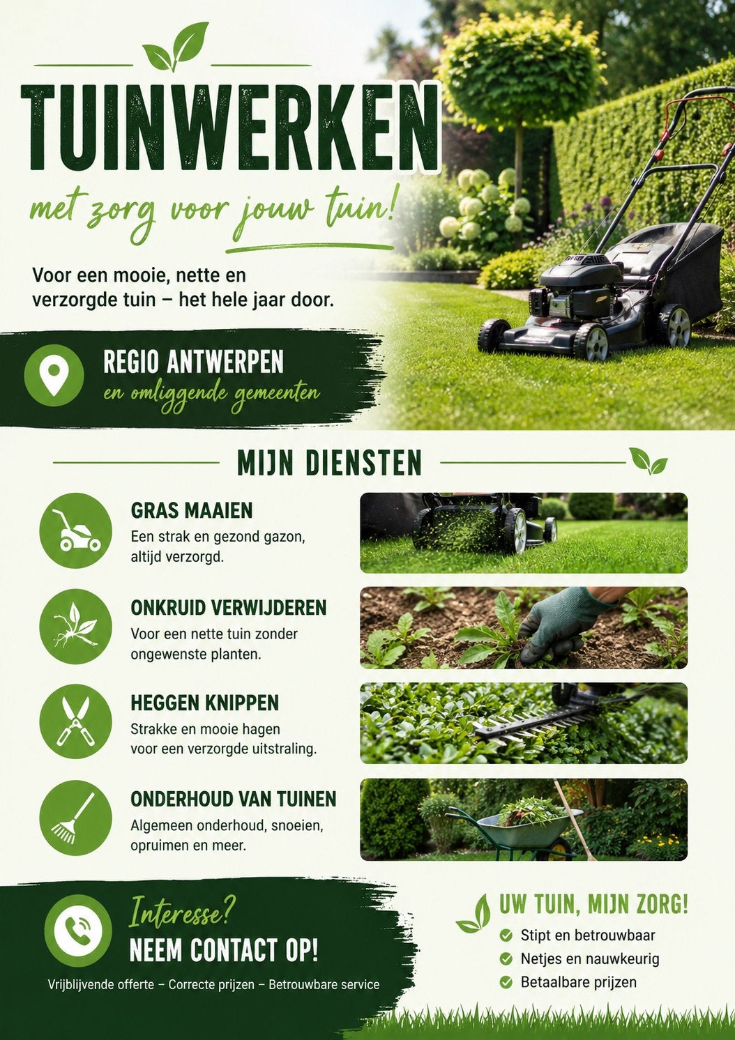 Tuinwerken, Ophalen