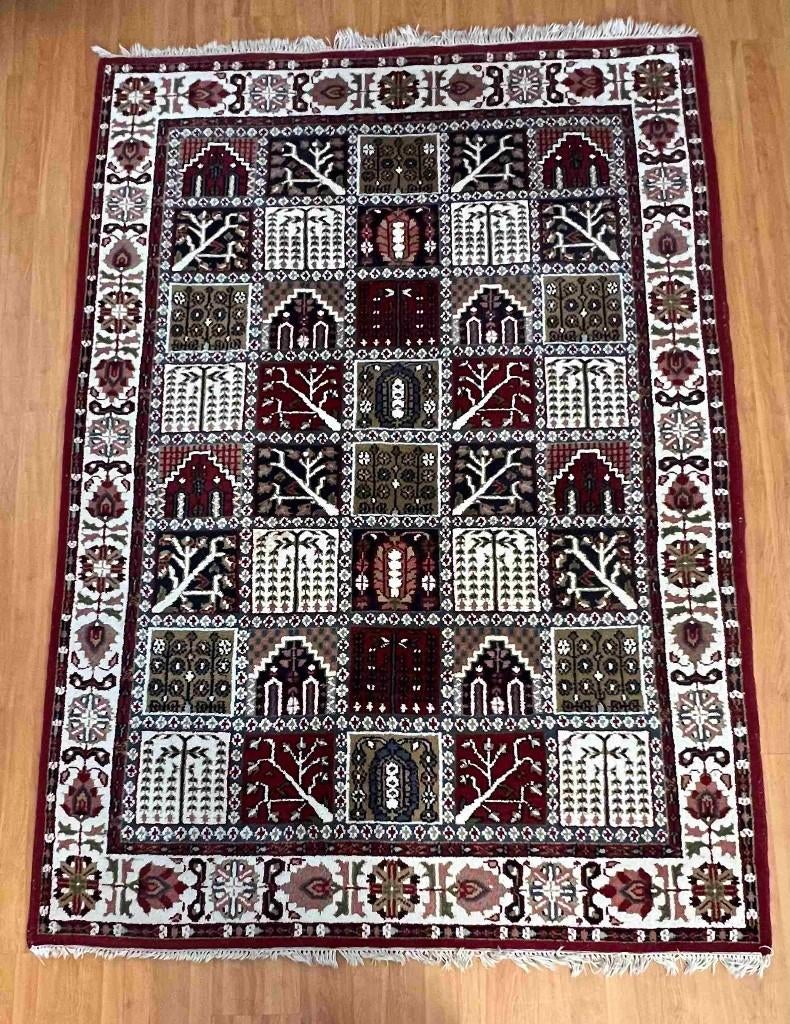 Vintage originele Bakhtiyar tapijt uit India 230/163 cm, Ophalen of Verzenden, Gebruikt, Overige stijlen