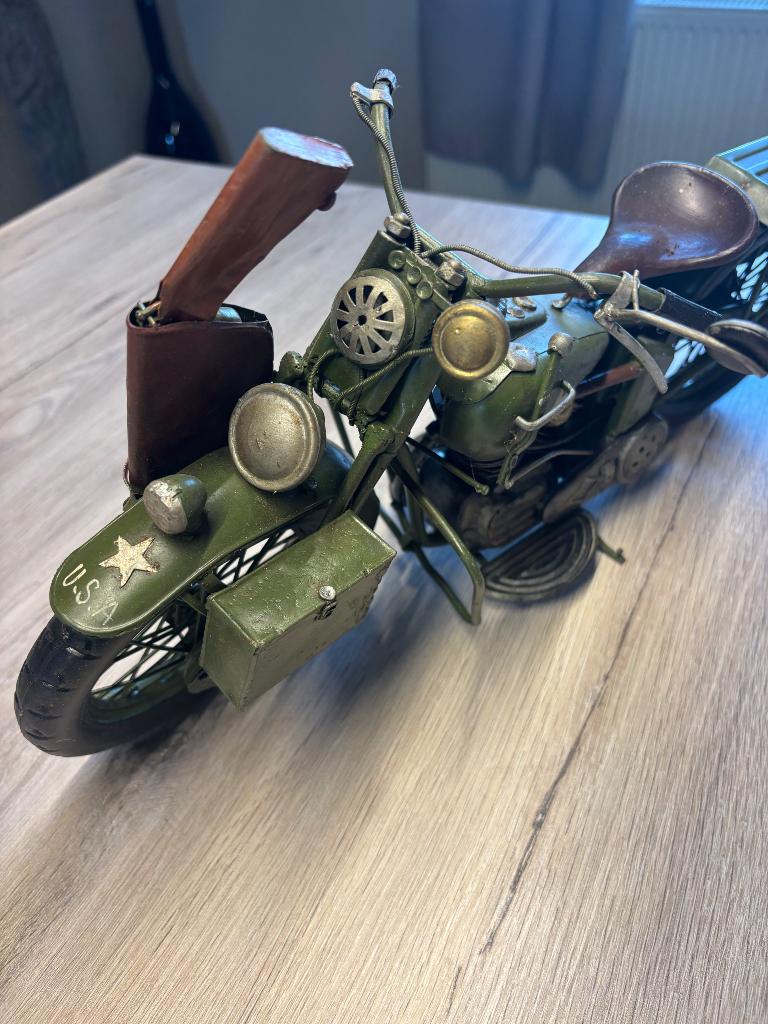 Maquette en métal moto militaire US, Enlèvement, Armée de terre, Miniature ou Figurine