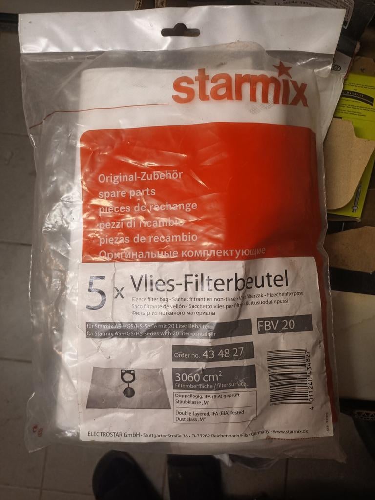 Starmix stofzuiger zak, Enlèvement