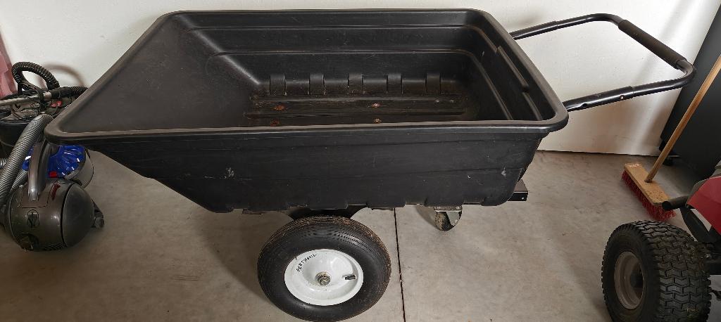 kiepwagen voor grasmachine, Ophalen, Zo goed als nieuw, Handmatig, Tweewielig