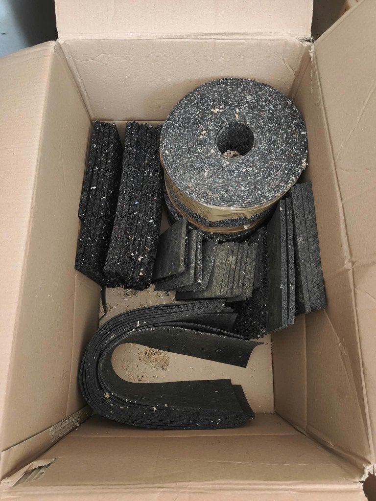 Beschermingsrubber / rubbergranulaat – rollen + pads, Bricolage & Construction, Enlèvement, Neuf