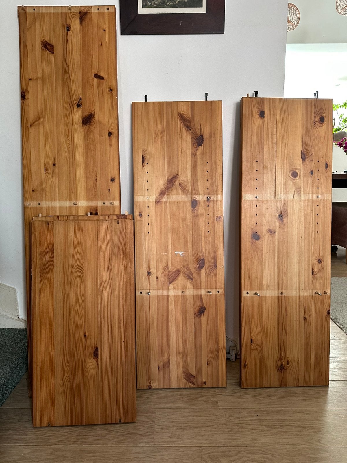 Étagère 4 planches en bois naturel, Enlèvement, Utilisé