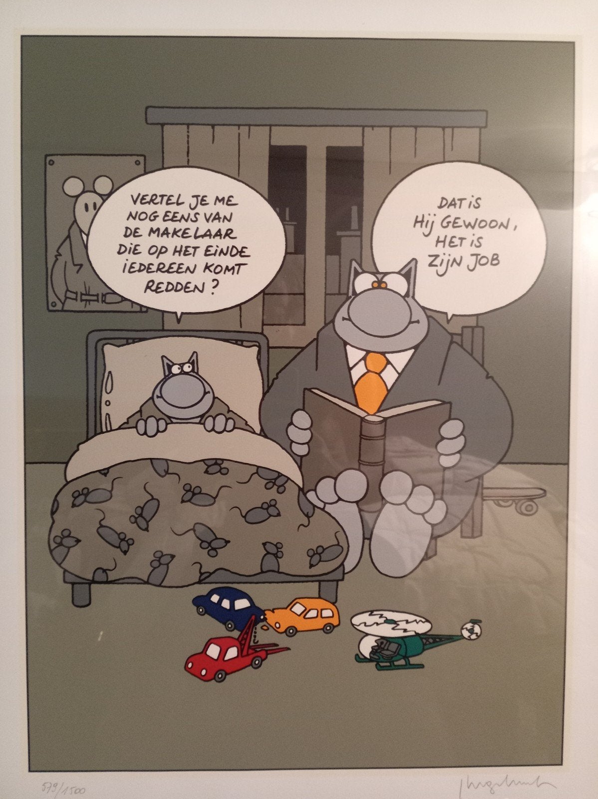 De Kat Philippe Geluck, Collections, Enlèvement