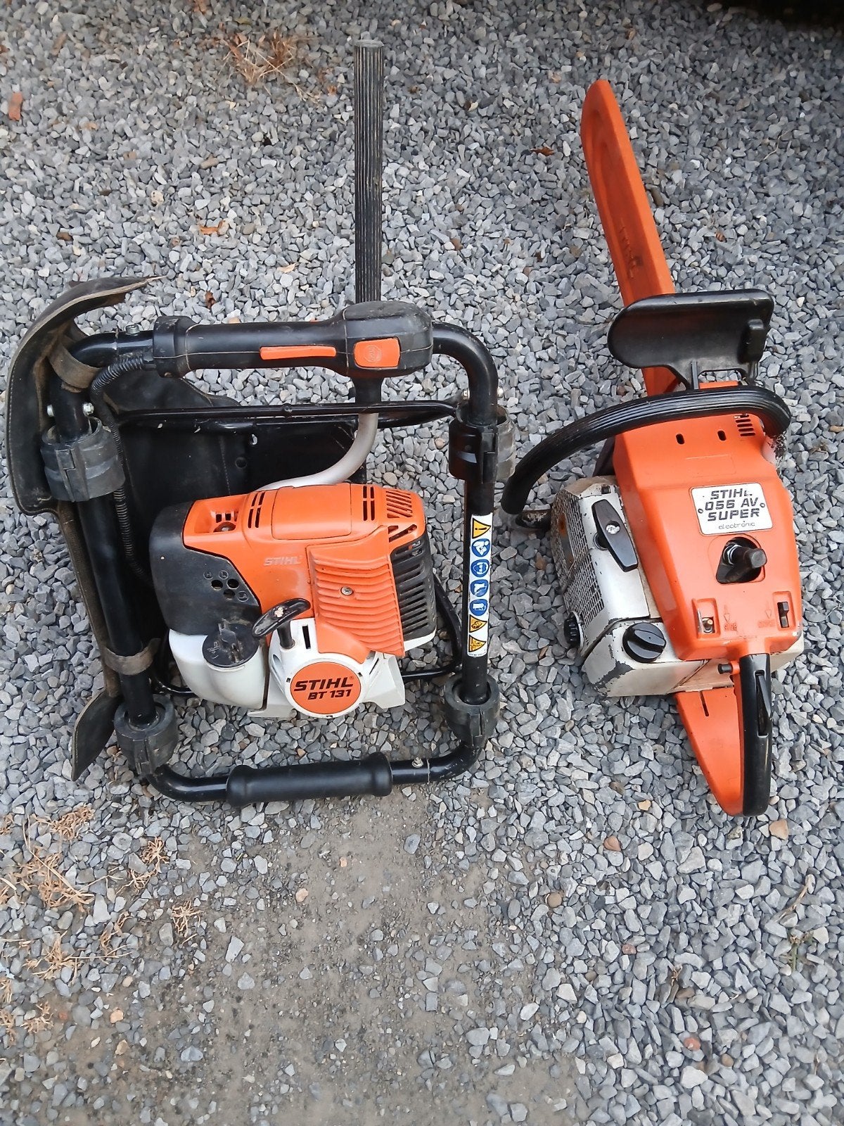 grondboor en kettingzaag stihl bt 131  056 super, Enlèvement, Tarière