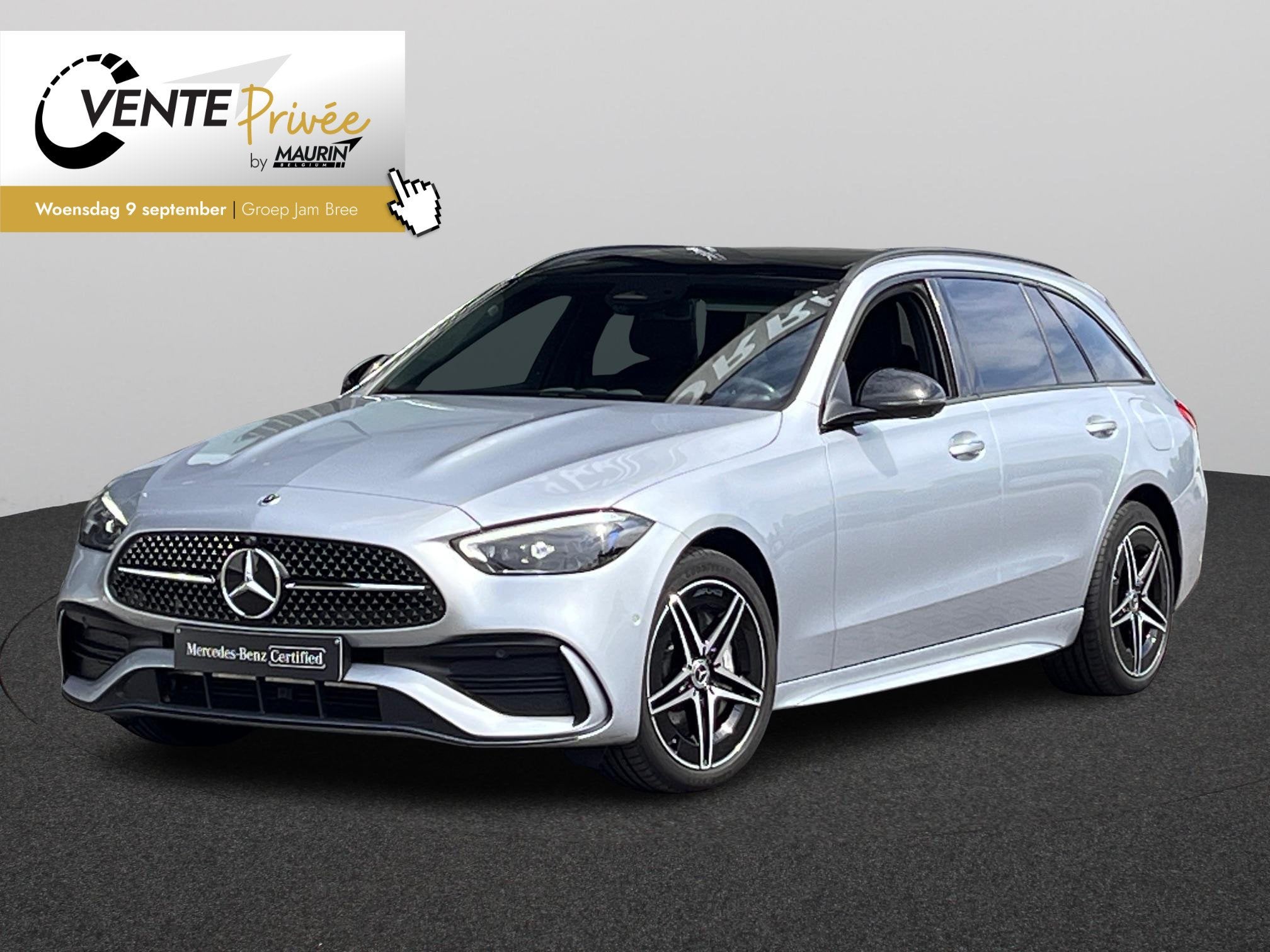 Mercedes-Benz C-klasse Estate 300 e AMG Line, Zwart, 4 cilinders, 13 g/km, 5 deurs