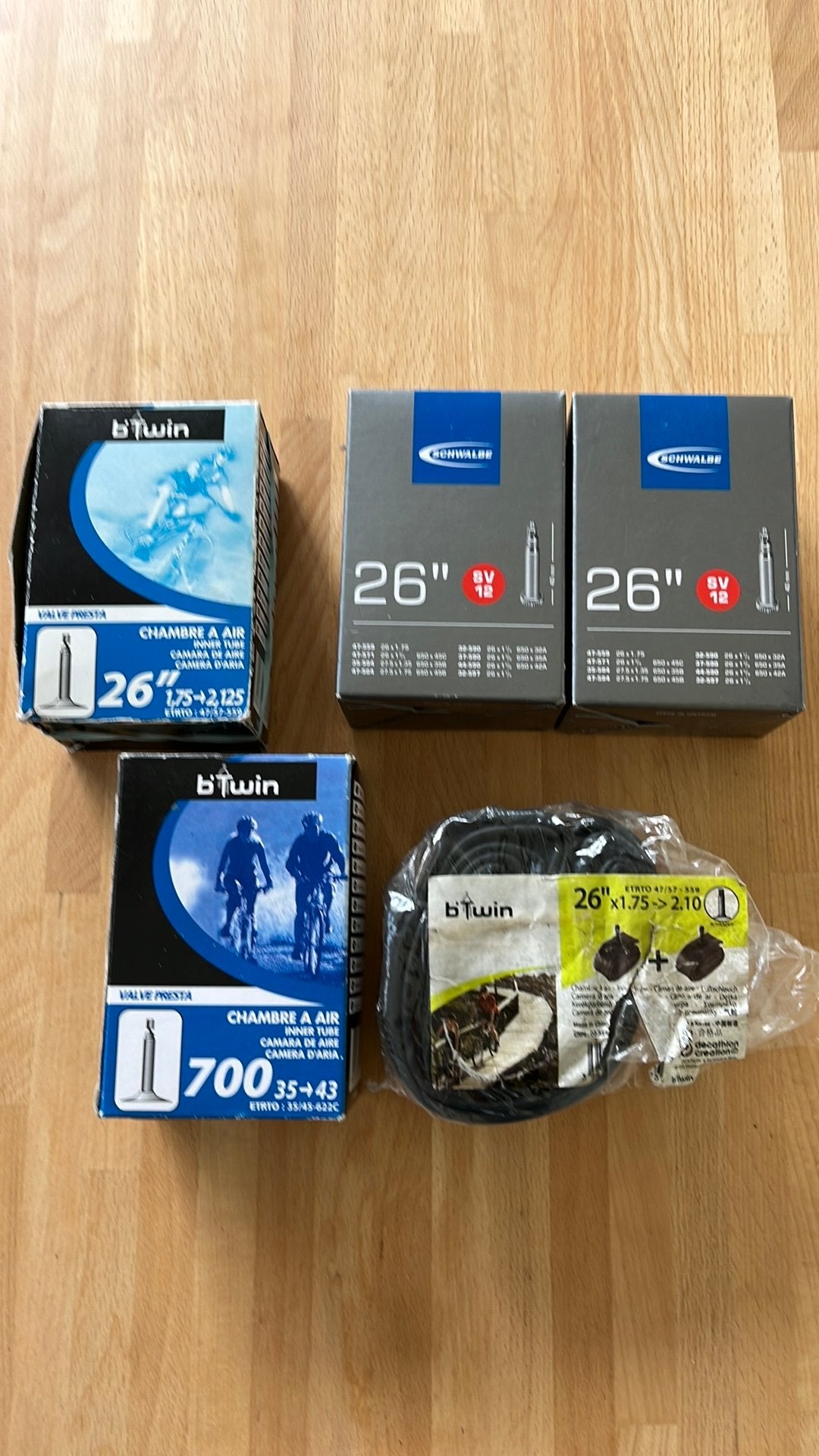 chambre à air pour vélo, Vélos & Vélomoteurs, Enlèvement ou Envoi, Neuf