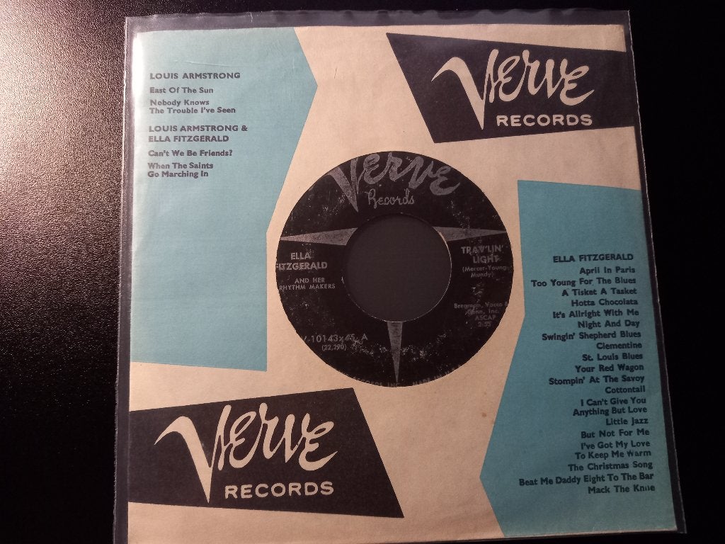 Ella Fitzgerald ‎– Trav'lin' Light / Your Red Wagon '7, Gebruikt, 7 inch, Ophalen of Verzenden, Beschermende buitenhoes