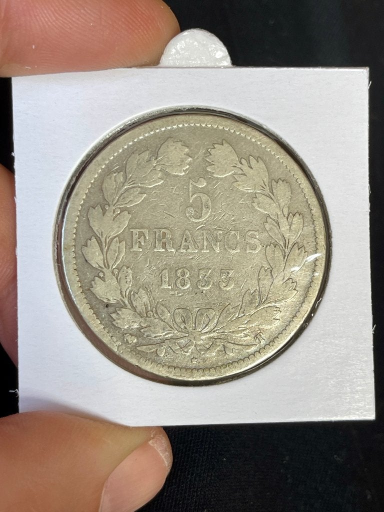 France 5 francs 1833 T, Timbres & Monnaies, Monnaies | Europe | Monnaies non-euro, Enlèvement, France, Monnaie en vrac, Argent
