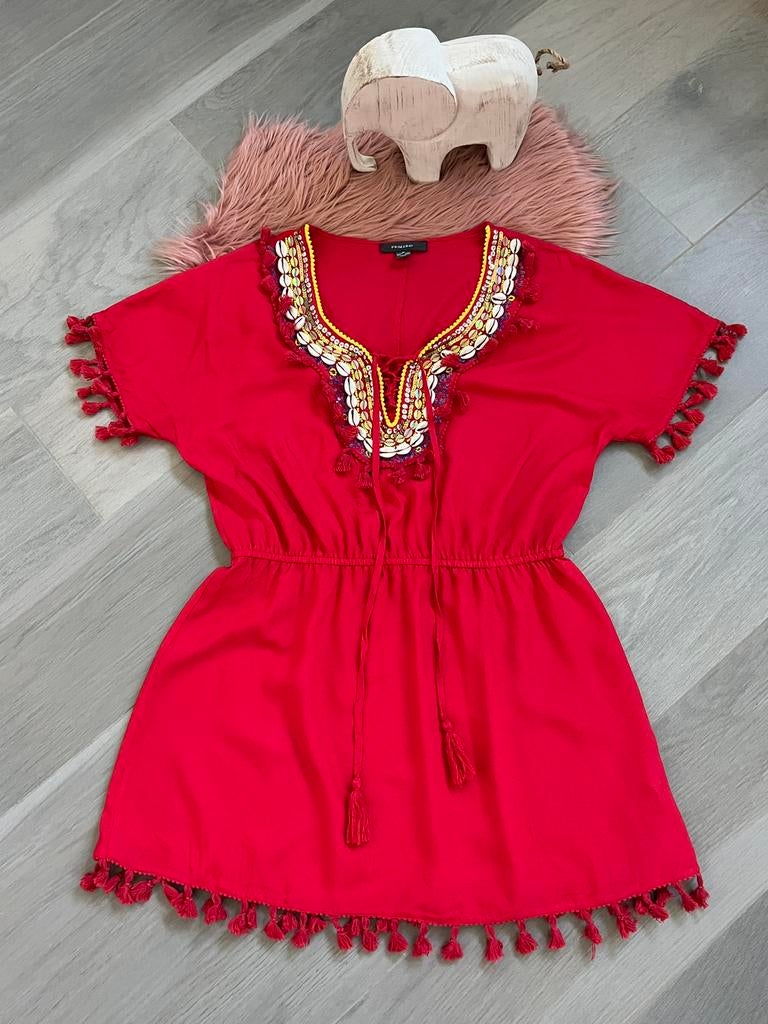 Rood jurkje, Kleding | Dames, Ophalen of Verzenden, Zo goed als nieuw, Maat 38/40 (M), Rood
